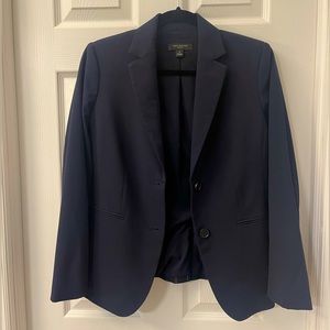 Ann Taylor The Petite Long Two-Button Blazer in Seasonless Stretch
